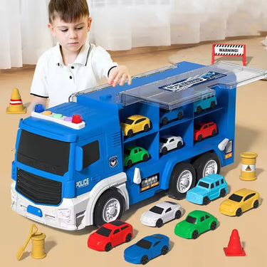 2 IN 1 TRACK PARKING BUILDING CAR TOY